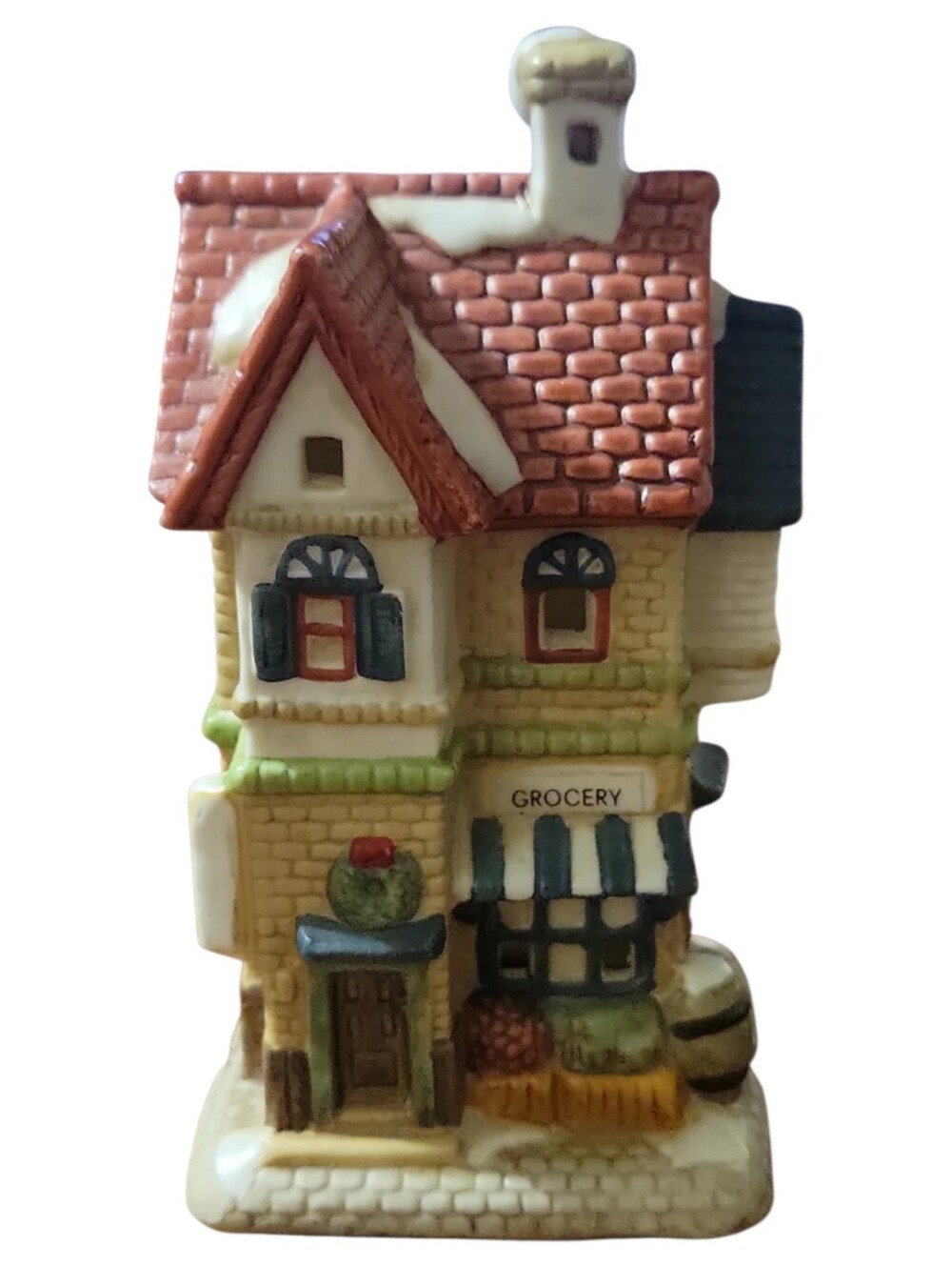 Vtg 1994 Lillian Vernon Christmas Memories Porcelain Grocer Store No Lights